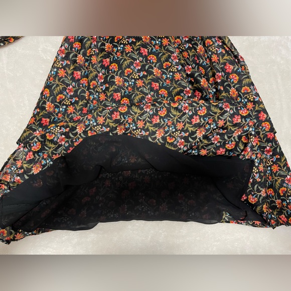 LOFT Shimmery Floral Tiered Dress SMALL - Picture 14 of 16